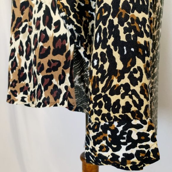 Next Move Vintage Animal Print Button Up Size Large - Picture 6 of 12